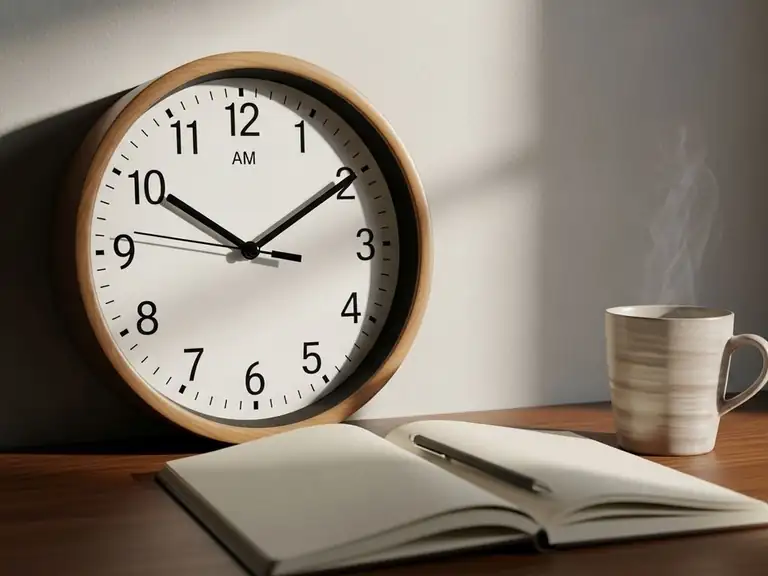 an hour