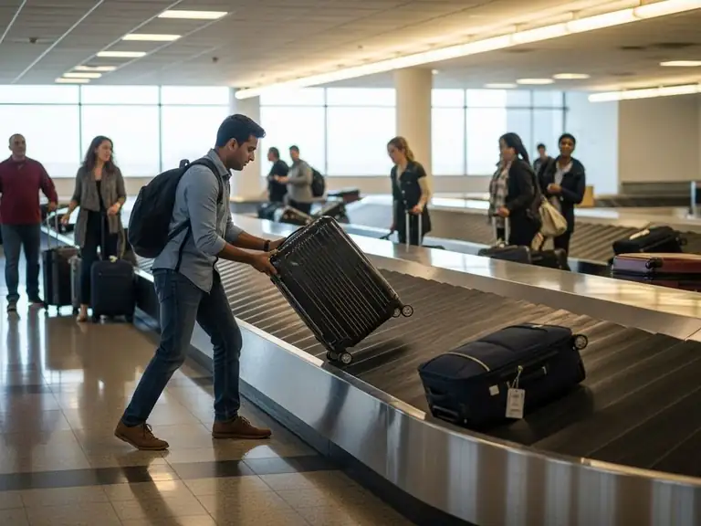 collect luggage