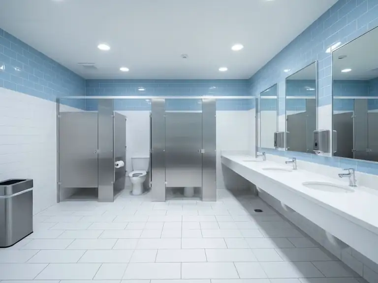 in the restroom