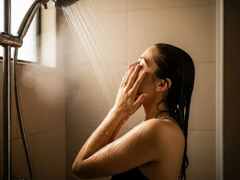 in the shower