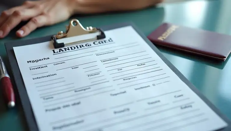 landing card