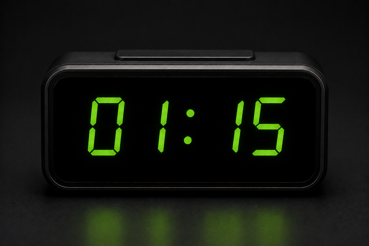 a quarter past one