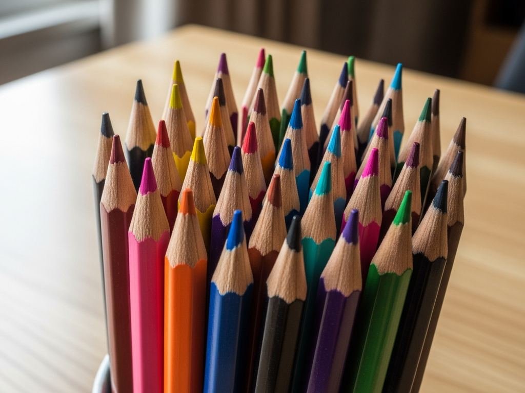 coloured pencils